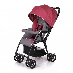 Коляска прогулочная Neo с капюшоном и накидкой для ножек, бордовая (Jetem, JT001_Crimson 17)